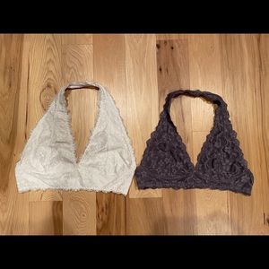 white and purple grey bralette